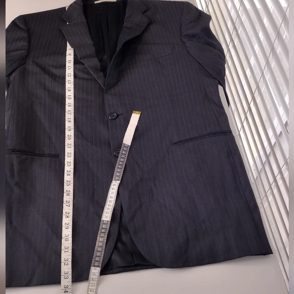 Burberry Men's 100% Wool Pinstripe Business Office Button Sport Coat Blazer Sz44